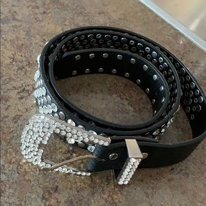 Black rhinestone belt